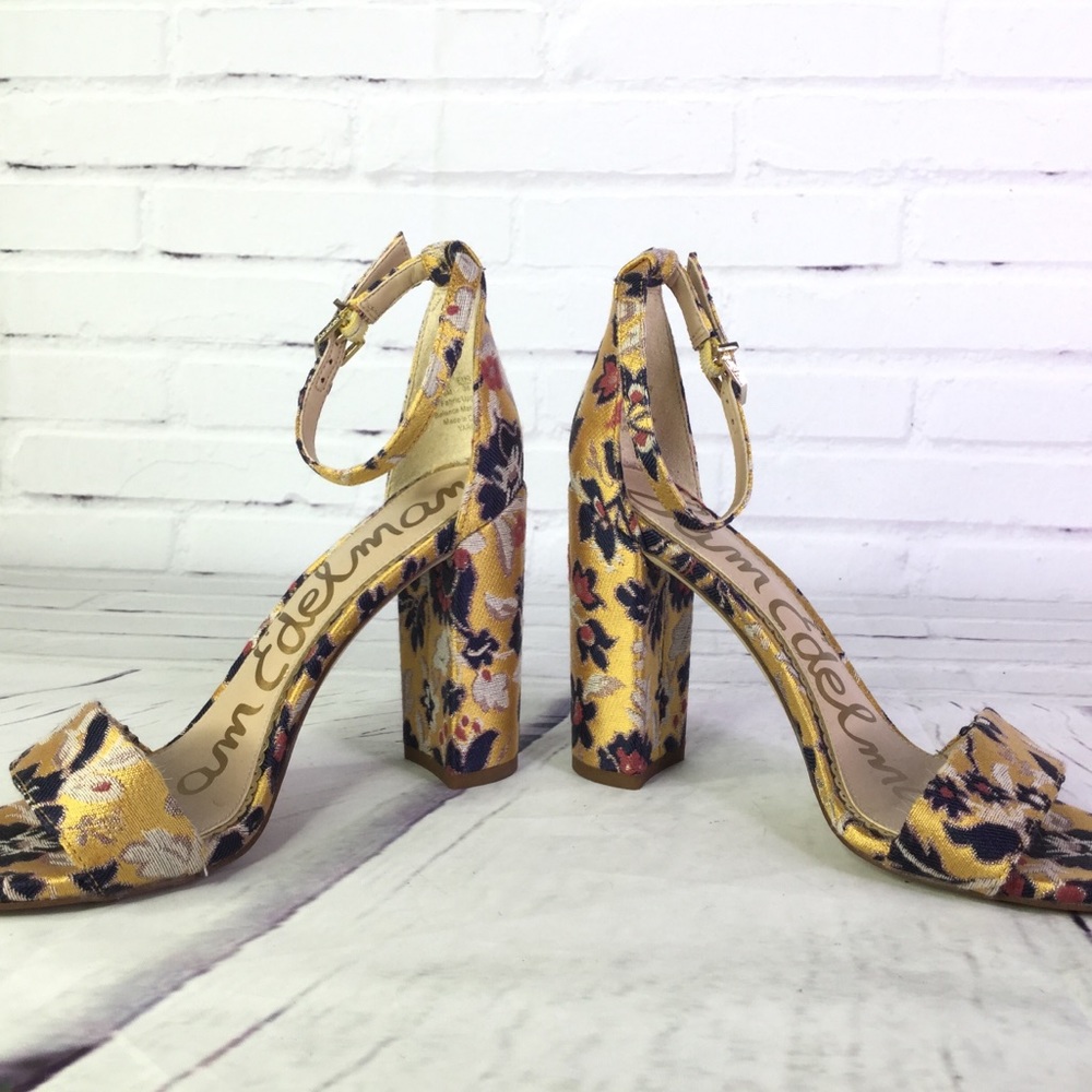 Sam Edelman Yaro Sz 6 Gatsby Floral Jacquard Heels - Picture 6 of 8